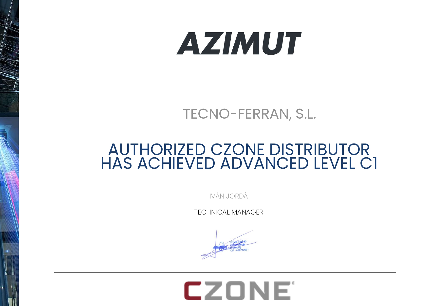 AUTHORIZED CZONE DISTRIBUTOR